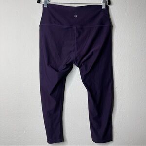 Tesla Purple Slim Stretch Fit Cropped Yoga Pants